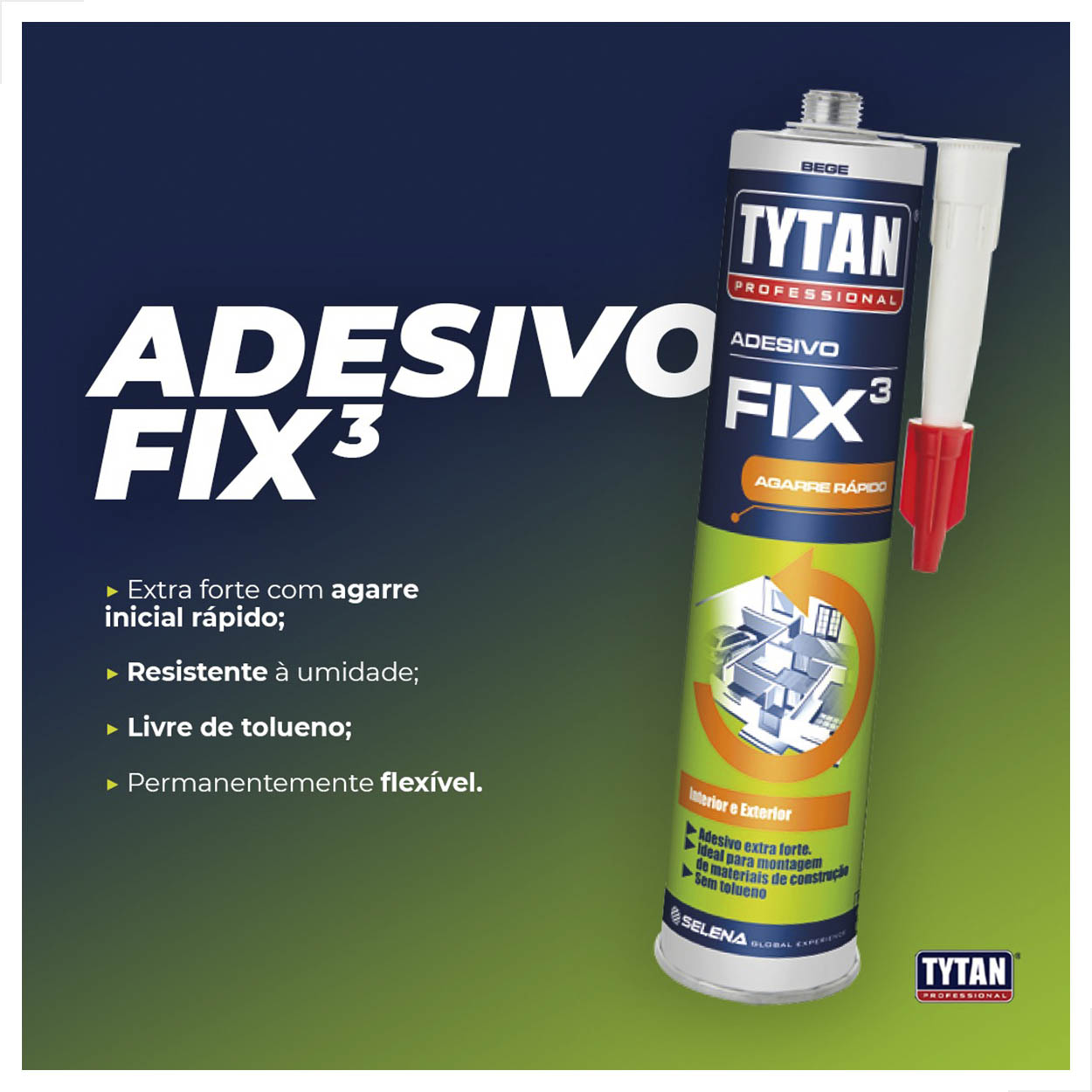 Adesivo Fix3 Tytan Montagem Interior e Exterior Sem Tolueno