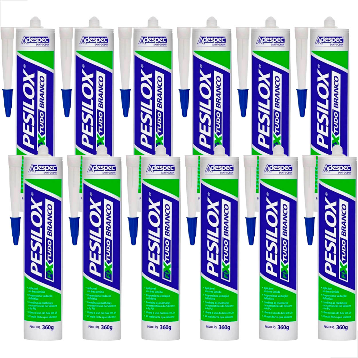 Adespec Pesilox Branco 360g 12 Unidades