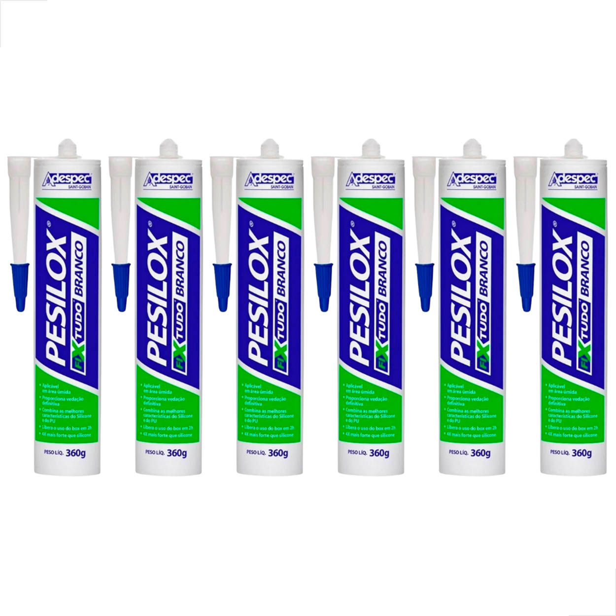 Adespec Pesilox Branco 360g Com 6 Unidades