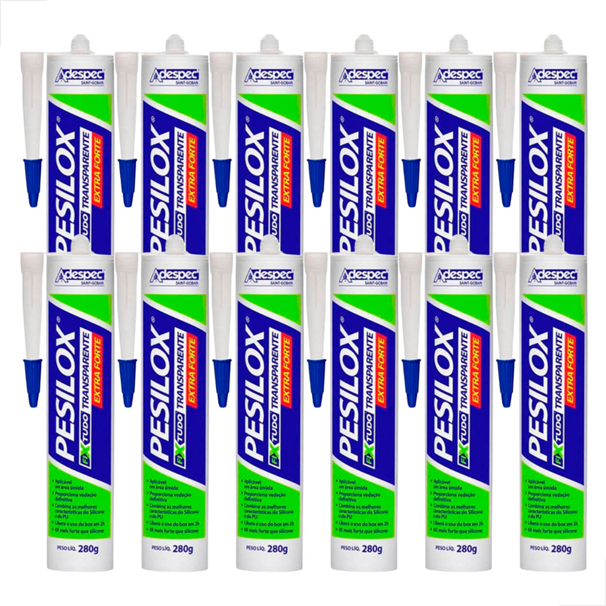 Adespec Pesilox Transparente 280g 12 Unidades