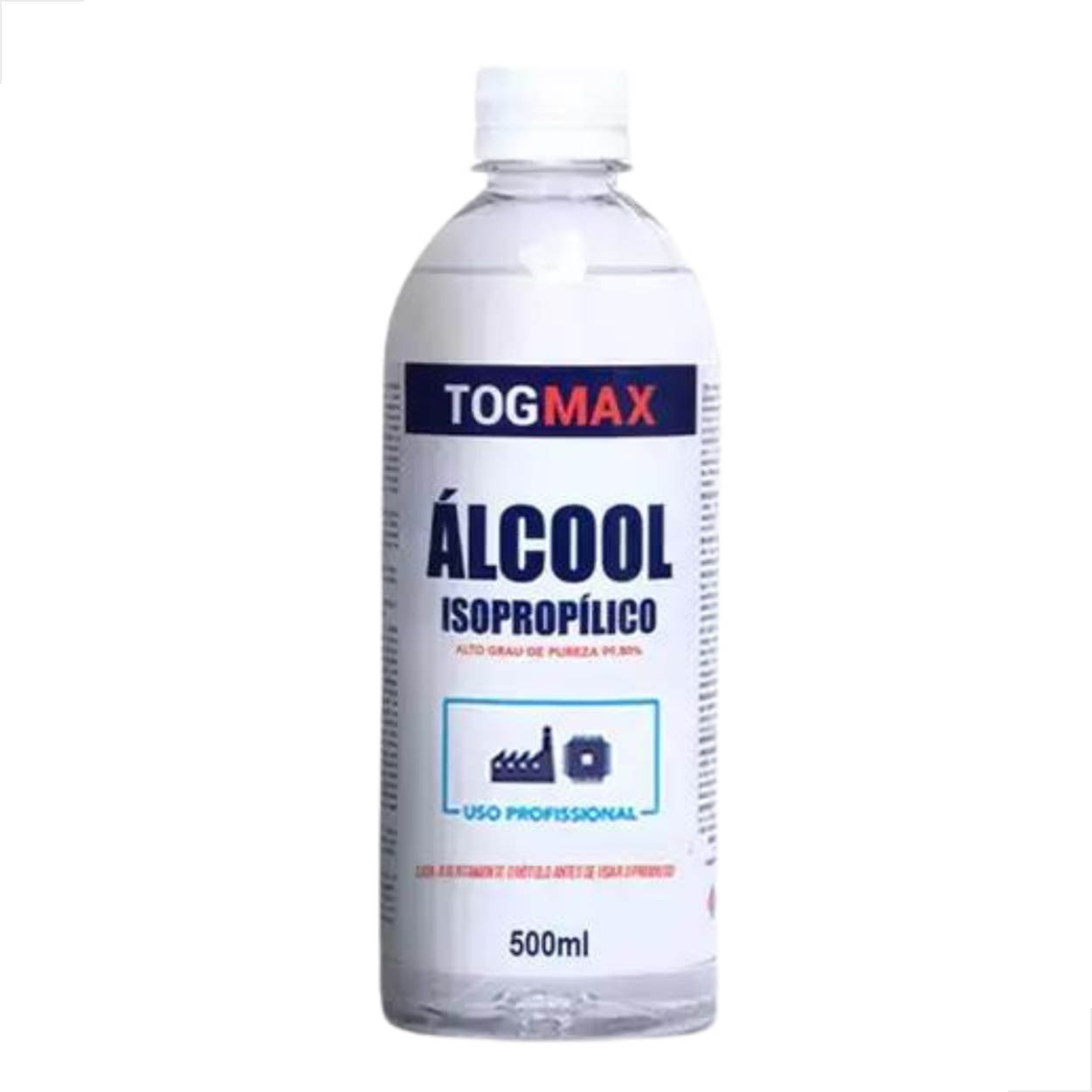 Álcool Isopropilico 99,80% Togmax 500ML Vidros E Eletrônicos