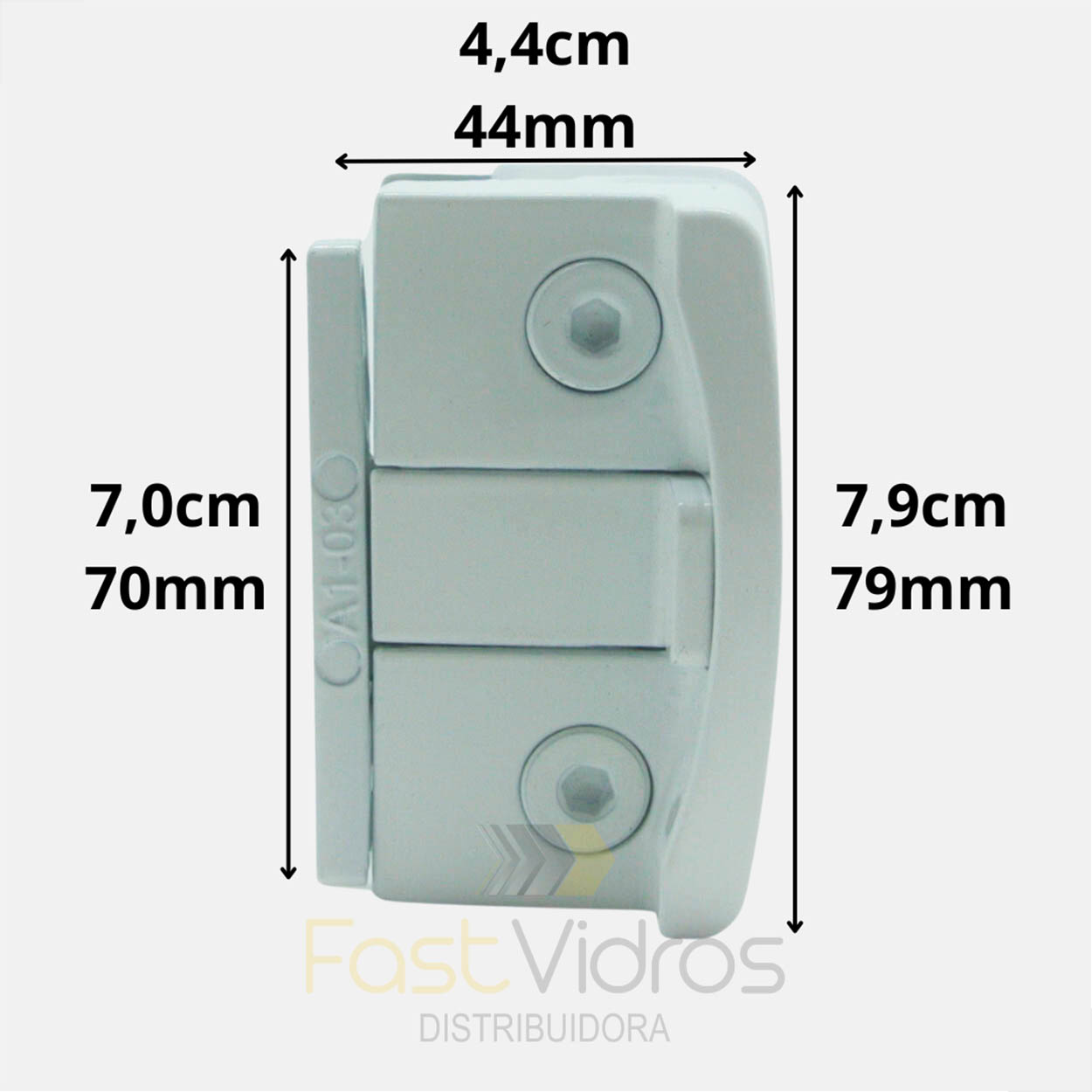 Bate Fecha 1571mini P/ Janela De Blindex V/a Metal - Fosco