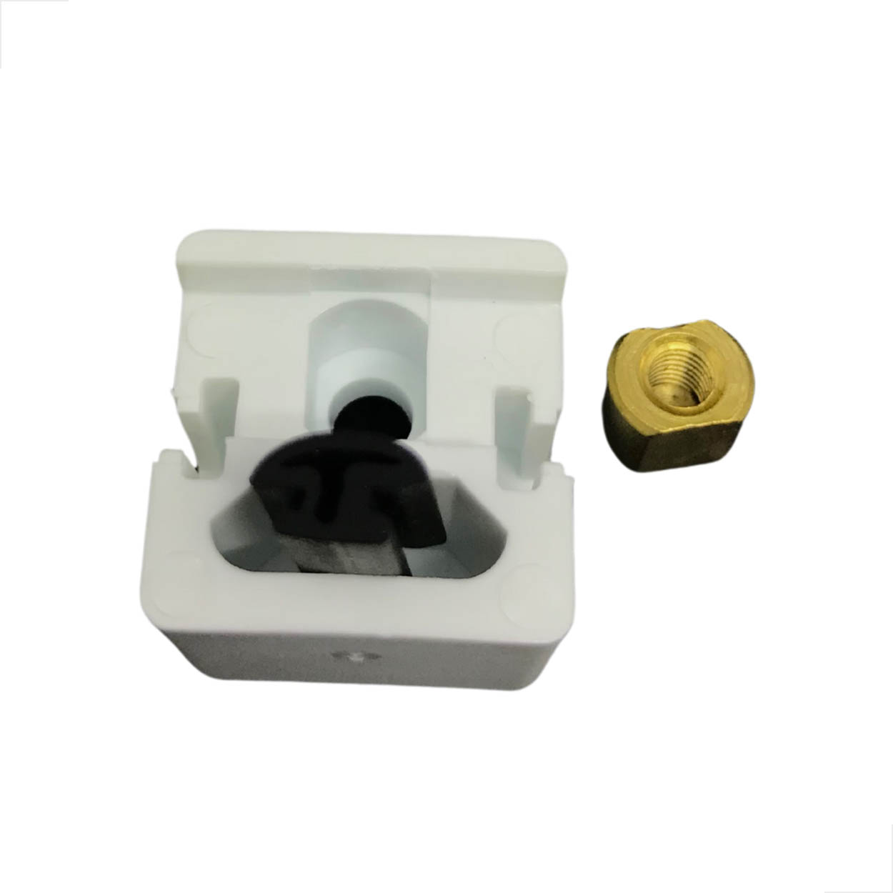Batedor Inferior Para Box De Banheiro De Vidro Branco