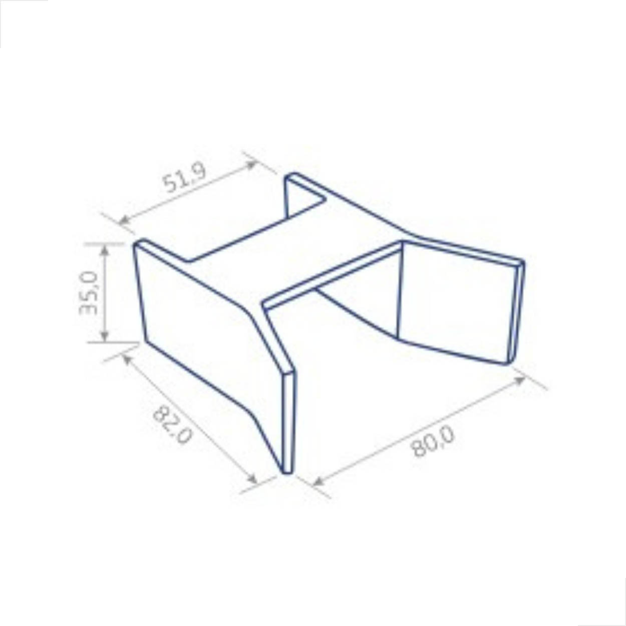 Batente Para Fechamento Portão TG072 Alumínio 50x100 Branco