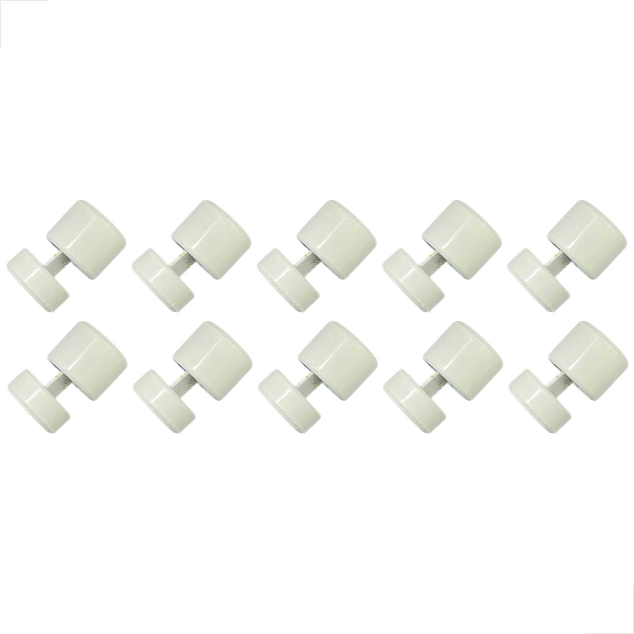 Botão De Correção Lamina Para Vidros 8mm e 10mm Branco 10un