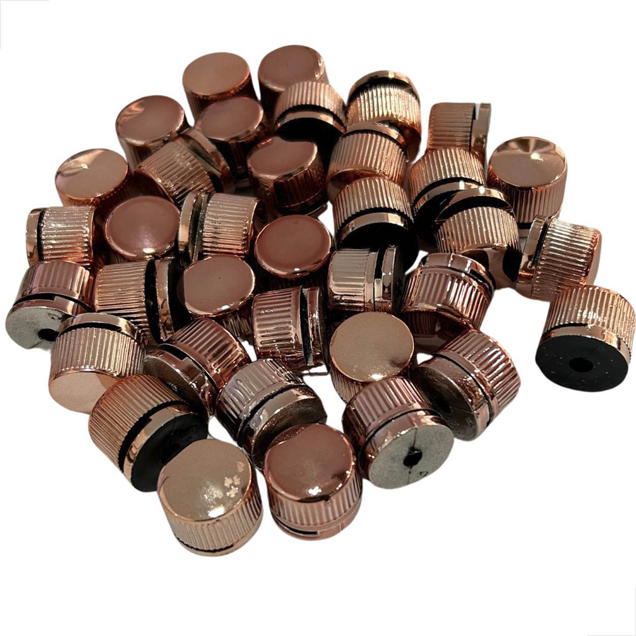 Botão Frances Espelhos Plastico Rose 20 Unidades