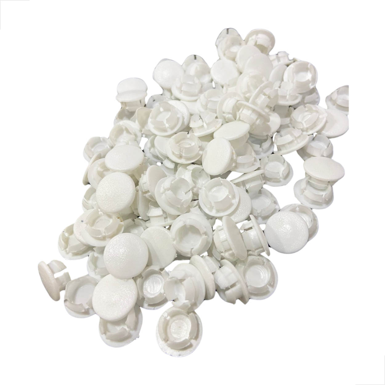Botão Tapa Furo Para Esquadrias Pacote 100 Peças 1/2 Branco