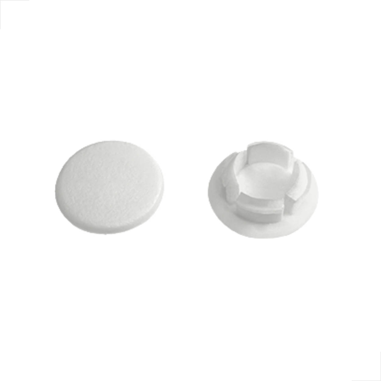 Botão Tapa Furo Para Esquadrias Pacote 500 Peças 1/2 Branco