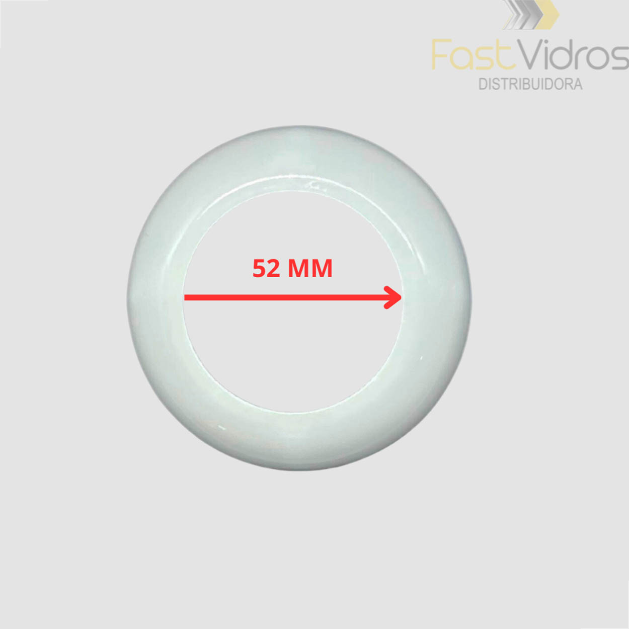 Canopla CP02 Tubo Redondo 2 Polegada Guarda Corpo - Branco