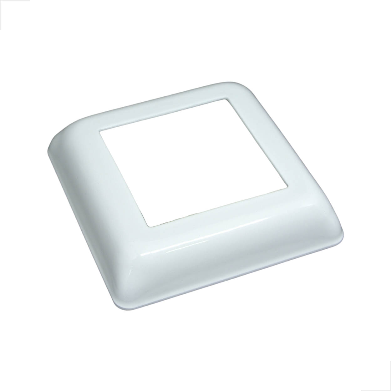 Canopla Quadrada 2 Polegadas Corrimão Guarda Corpo Branco