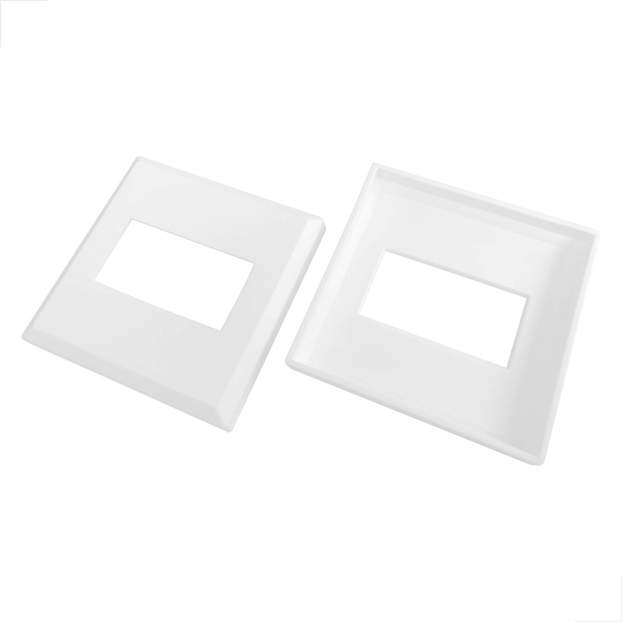 Canopla Tubo Retangular Plastica 25x50 50 unidade Branco