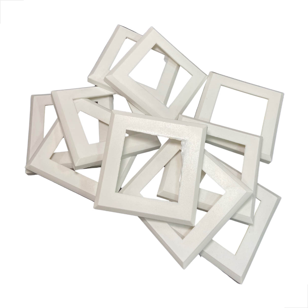 Canopla Tubo Retangular Plastica 50x50 10 Unidades Branco