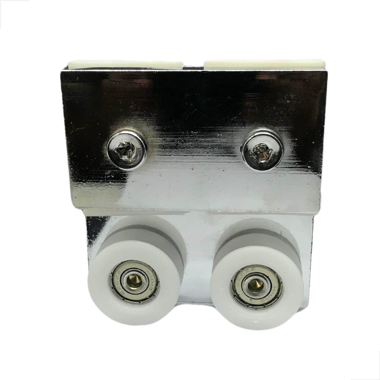 Carrinho Duplo 1122AC Porta Janelas De Vidro Correr Cromado