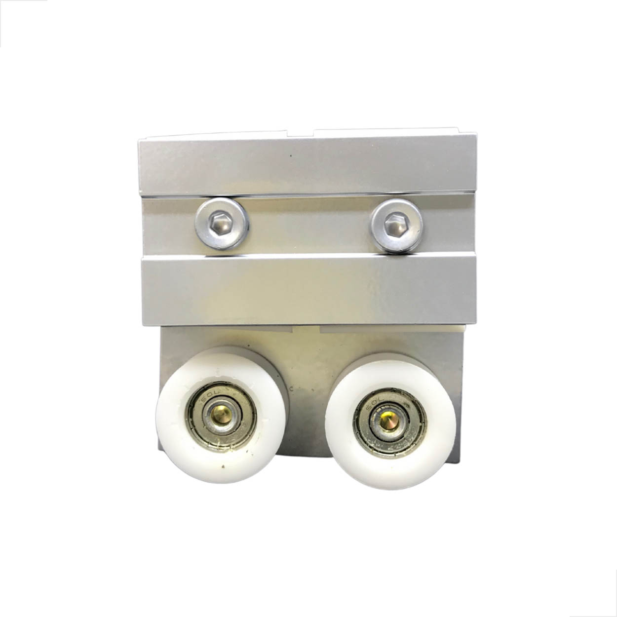 Carrinho Duplo 1122AC Porta Janelas De Vidro Correr Fosco