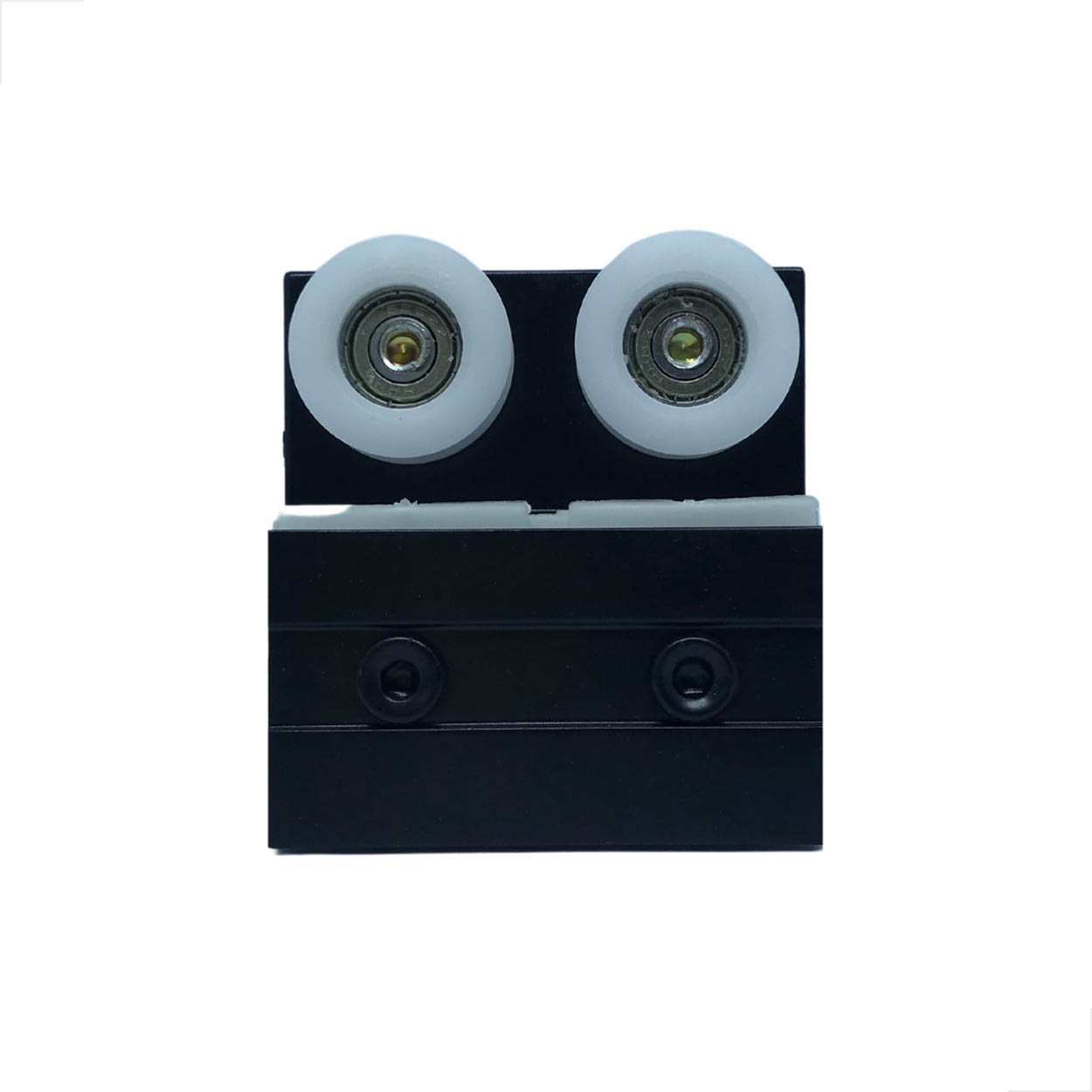 Carrinho Duplo 1122AC Porta Janelas De Vidro Correr Preto