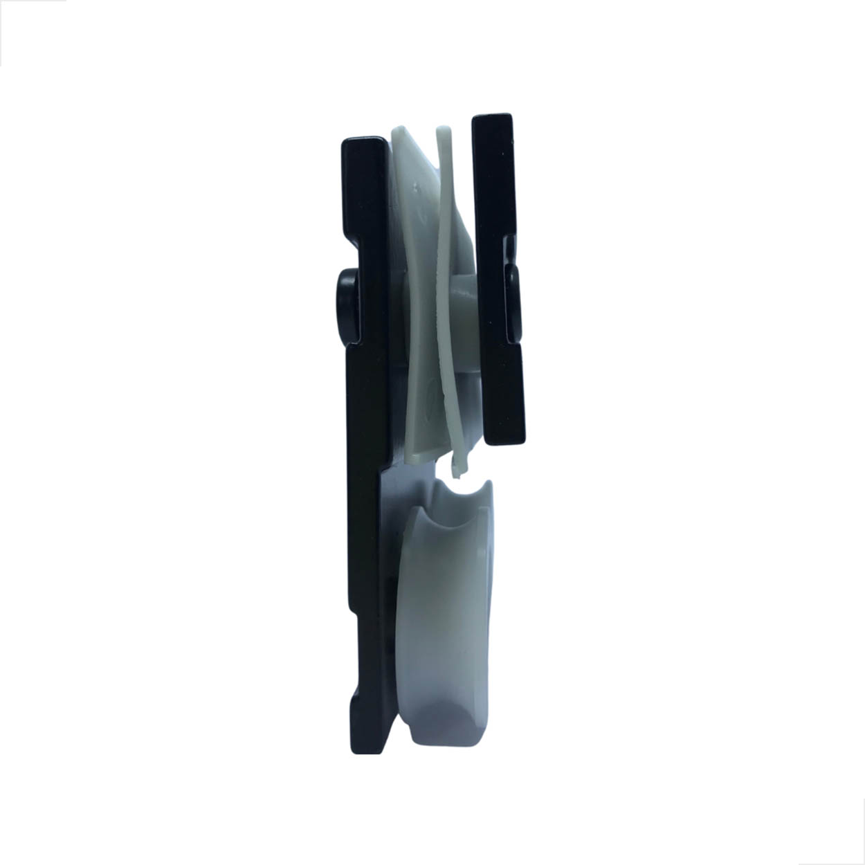 Carrinho Duplo 1122AC Porta Janelas De Vidro Correr Preto