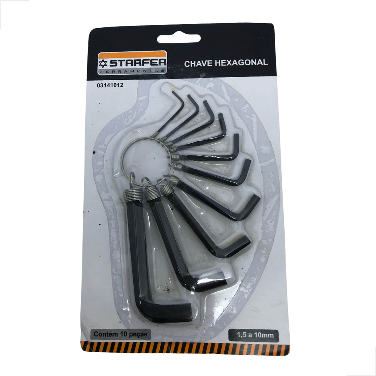 chave Allen Hexagonal Starfer 1,5 A 10mm Jogo C/ 10 Peças