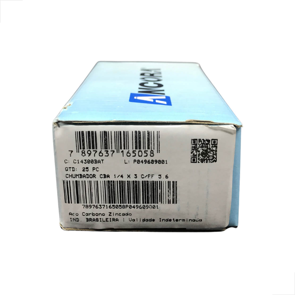 Chumbador Parabolt Cba 1/4x3 C/ Paraf Ancora Caixa C/ 25 Uni