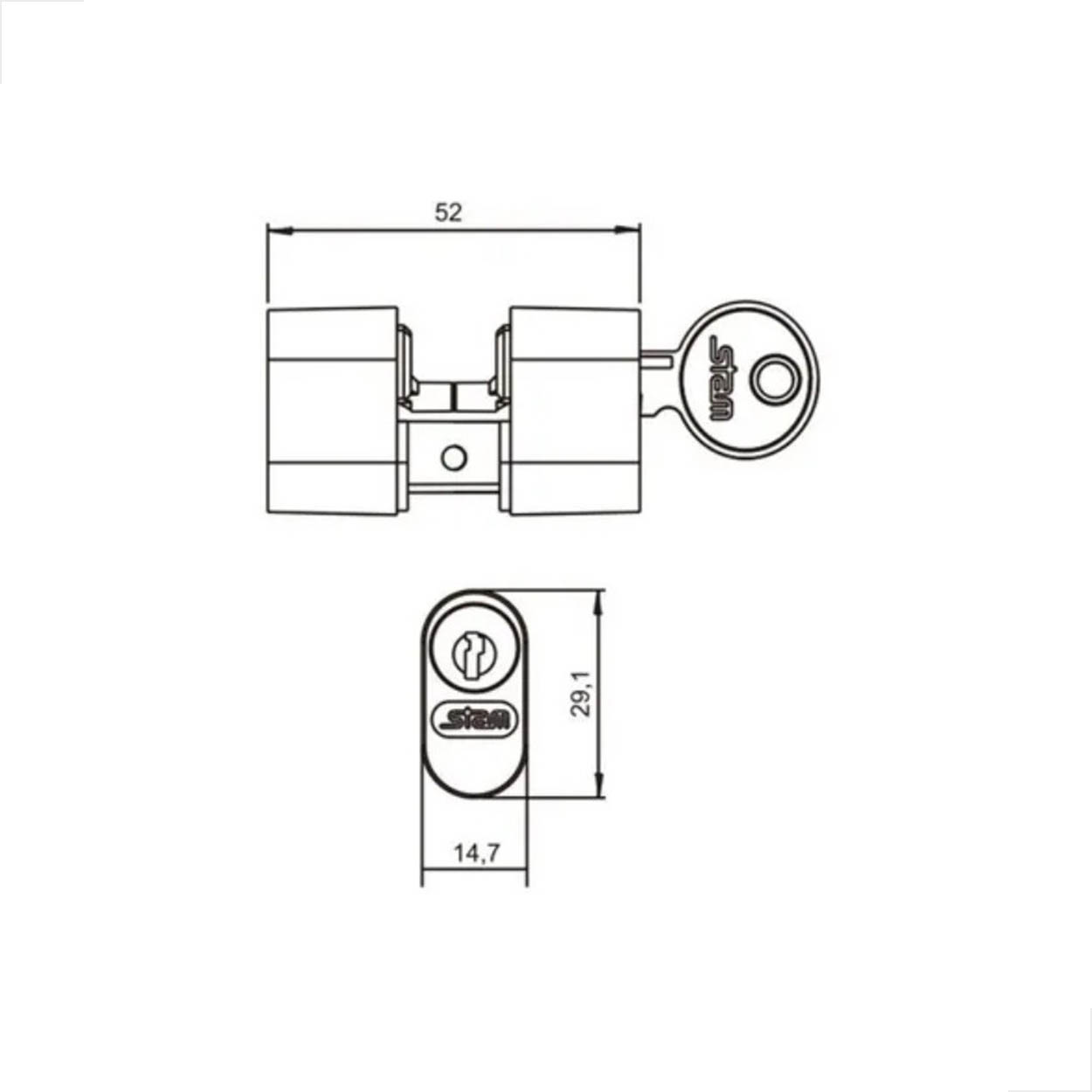 Cilindro Miolo Tambor Gorje 803/804/1801 Stam Branco 10 Un