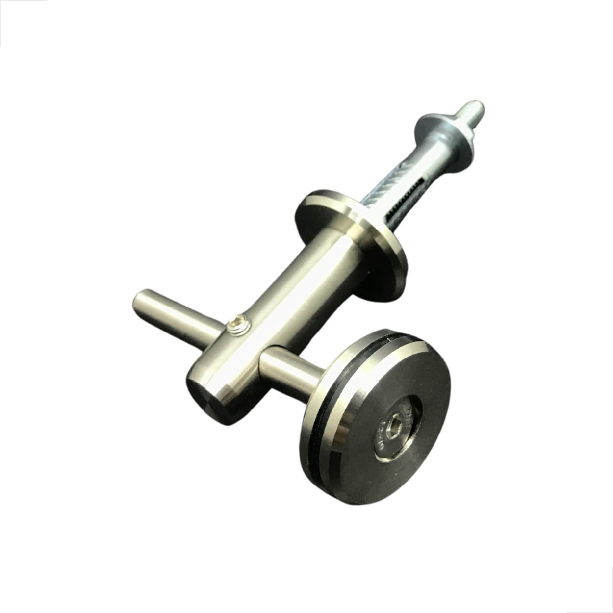 Conector Aço Inox 90º Vidro Alvenaria Guarda Corpo Polido