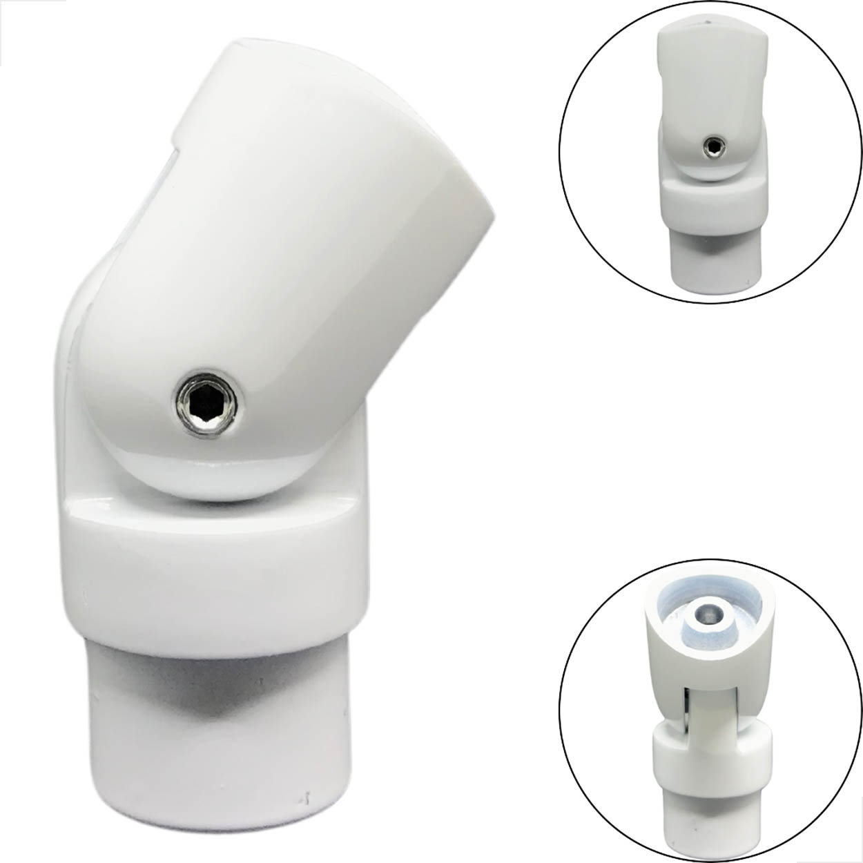 Conexão Angular AG01 Guarda Corpo Corrimão 1 Pol - Branco