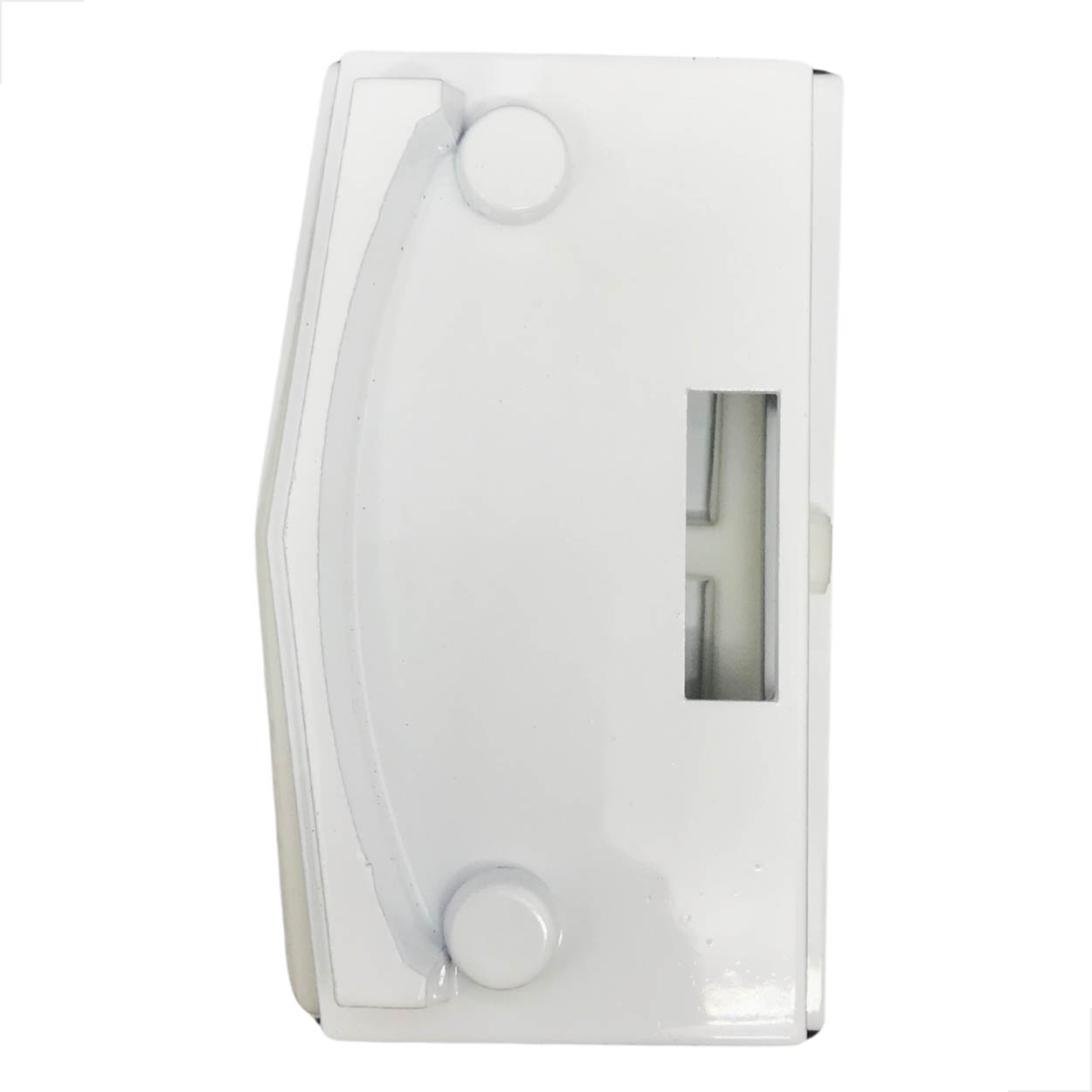 Contra Fechadura Porta De Correr 90º Zamac Branco 3534