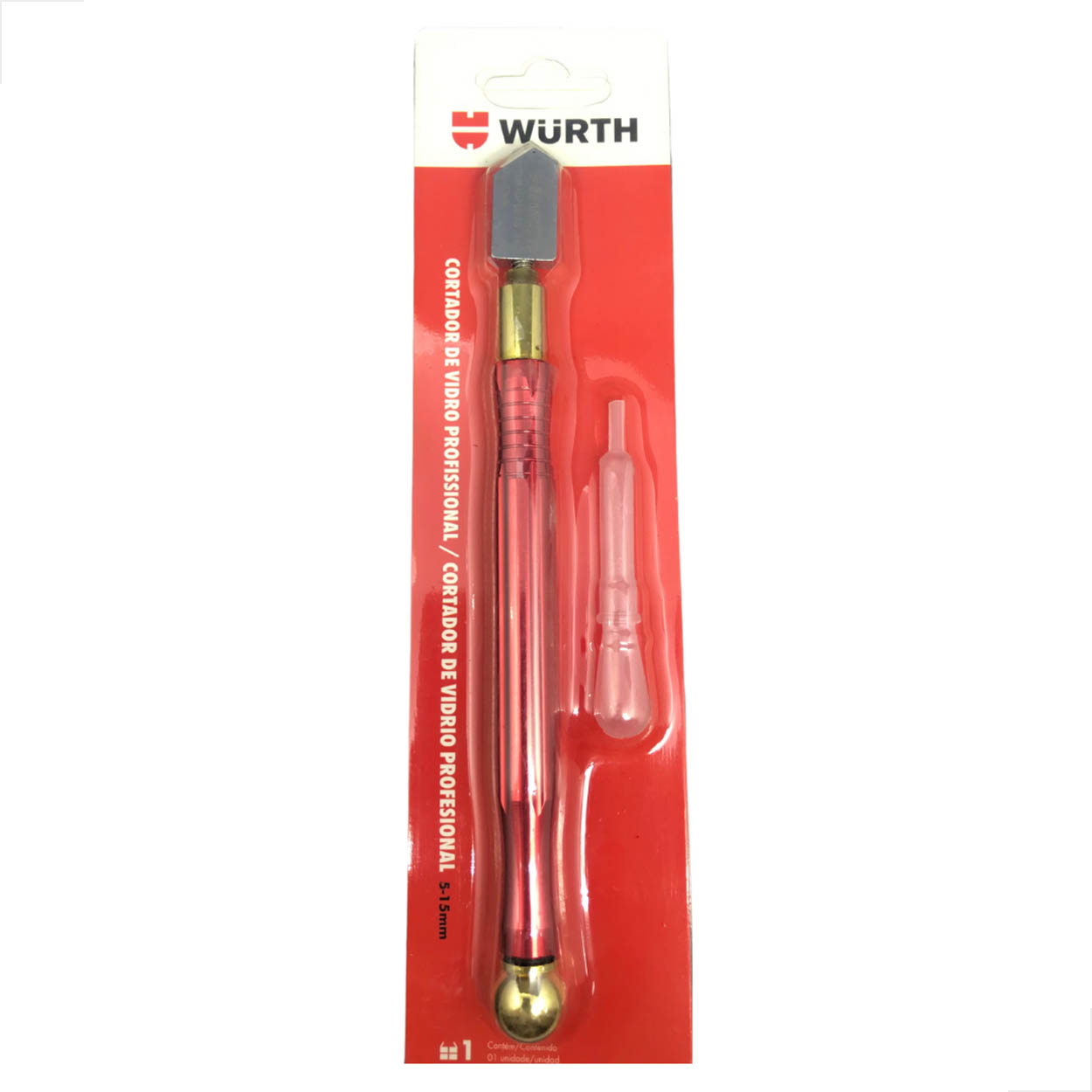 Cortador Profissional Wurth 5 a 15MM Corte de Vidro Espelho