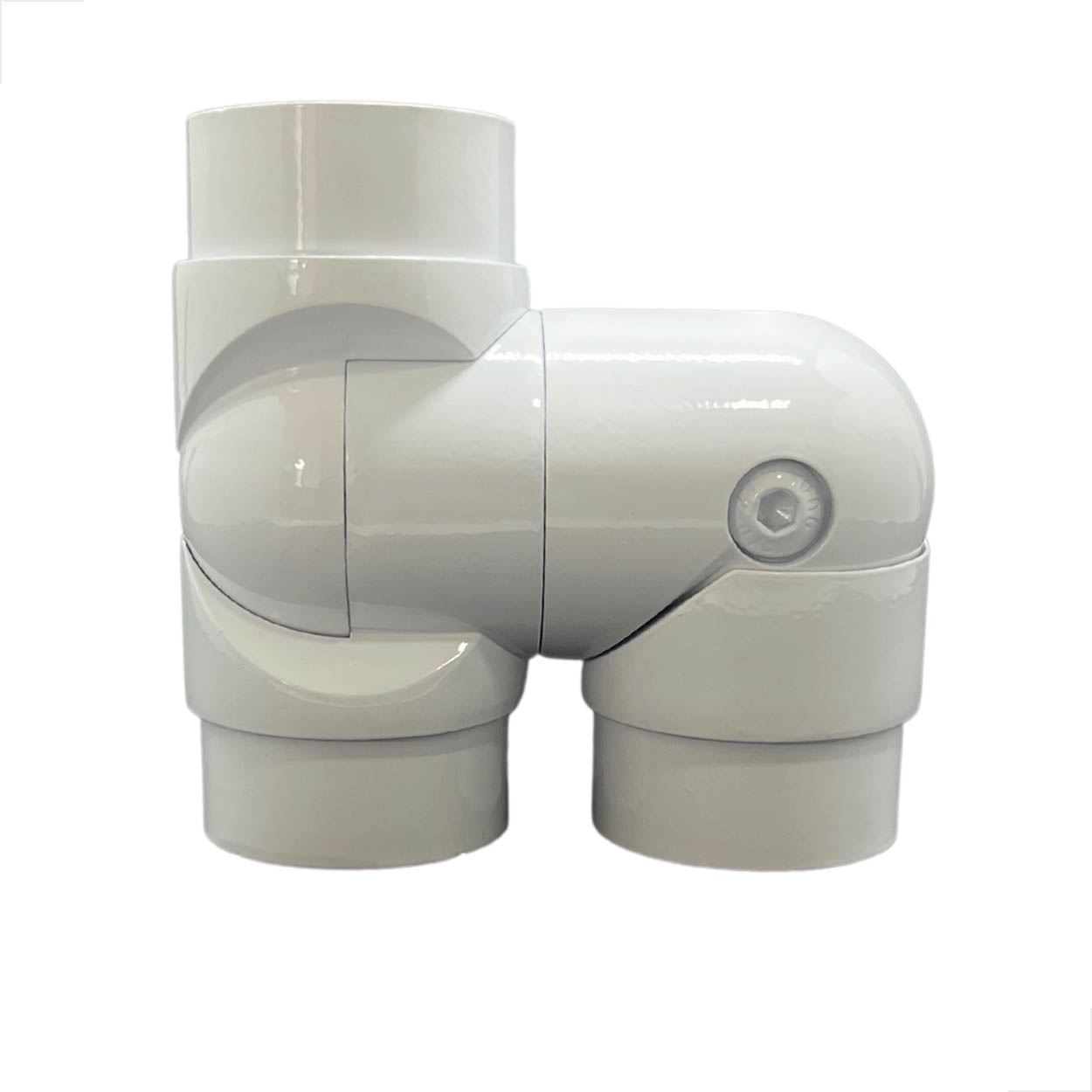 Cotovelo Duplo CD02 Articulado 2 Pol Guarda Corpo - Branco
