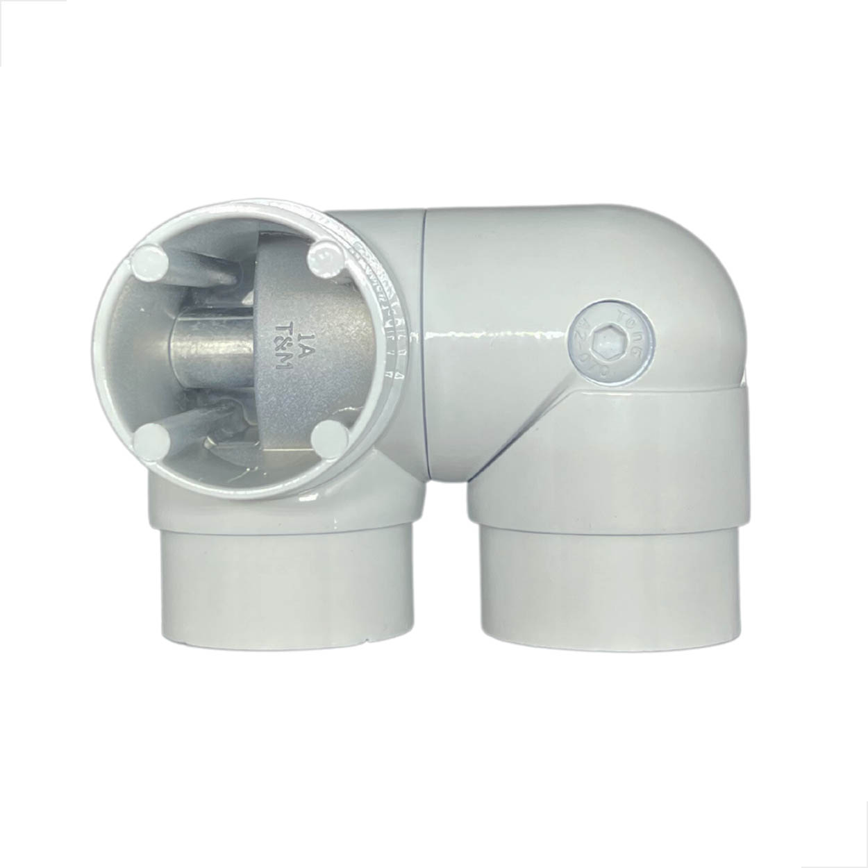 Cotovelo Duplo CD02 Articulado 2 Pol Guarda Corpo - Branco