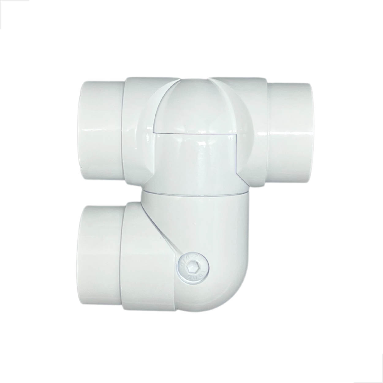 Cotovelo Duplo CD02 Articulado 2 Pol Guarda Corpo - Branco