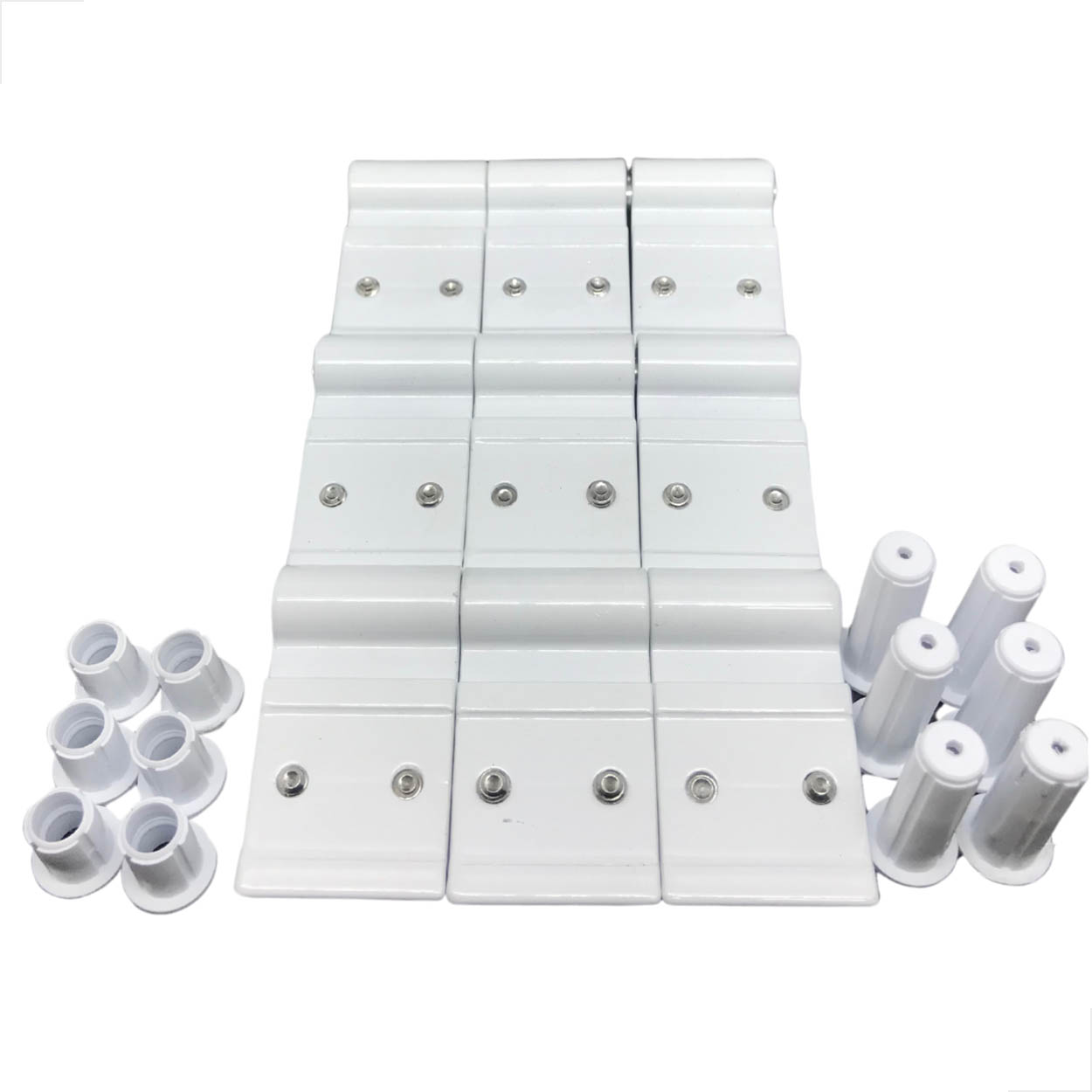 Dobradiça 03 Abas Linha45 Dob-704 Portas Alumínio Branco C/3