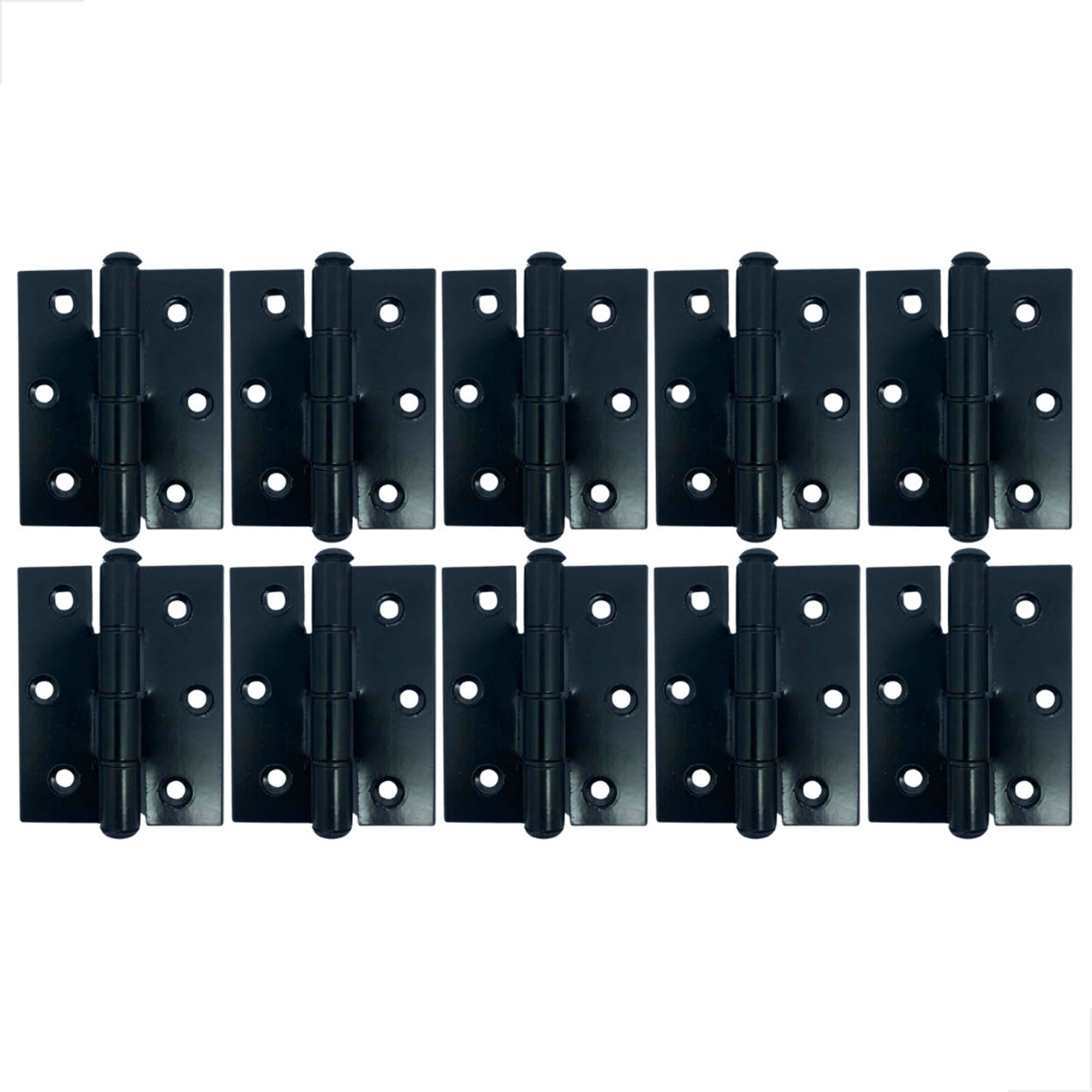 Dobradiça 70x70 Porta De Alumínio Preto Impo 10 Unidades