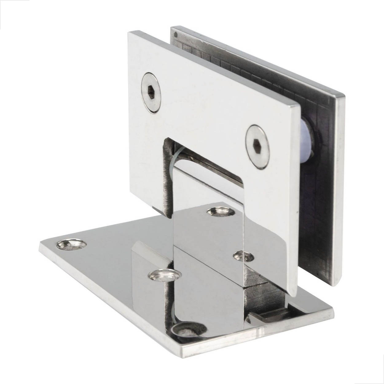 Dobradiça Aço Inox Gv48 Para Box E Portas De Vidro 1011