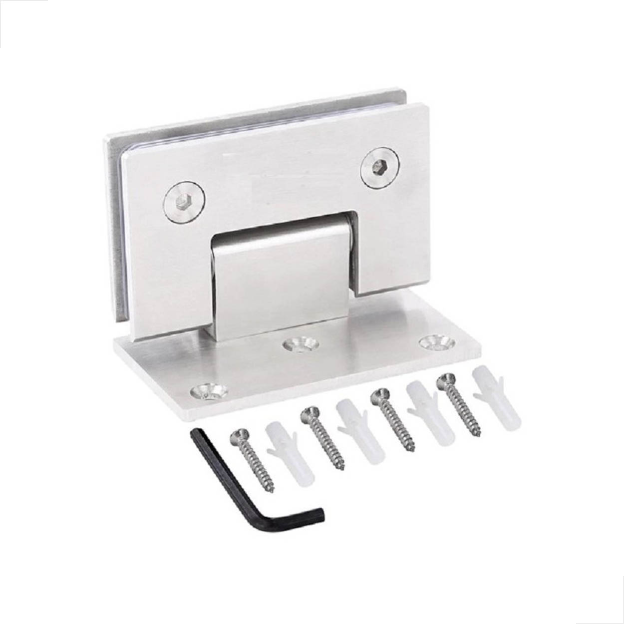Dobradiça Aço Inox Gv48 Para Box E Portas De Vidro 1011