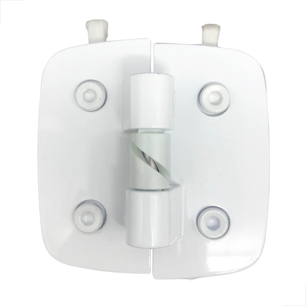 Dobradiça Automática Dupla V/v Para Vidro Esquerdo 1129 Bco