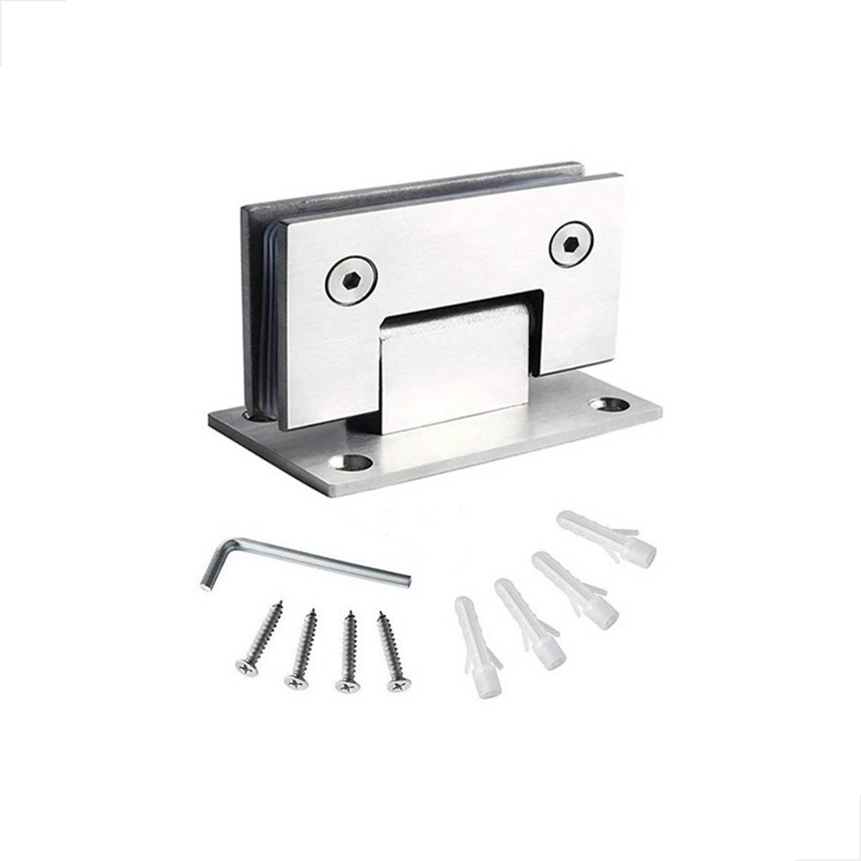 Dobradiça inox GV48 VIDRO/ALV Porta box de vidro 1012 Polido