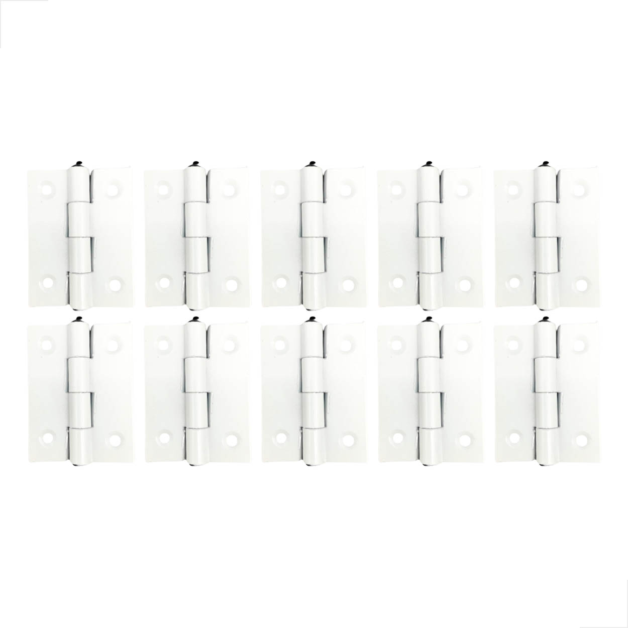 Dobradiça Em Alumínio 50x40mm Branco Para Portas 10 Unidades