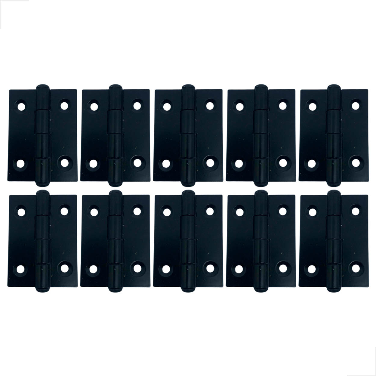 Dobradiça Em Alumínio 50x40mm Preto Para Portas 10 Unidades