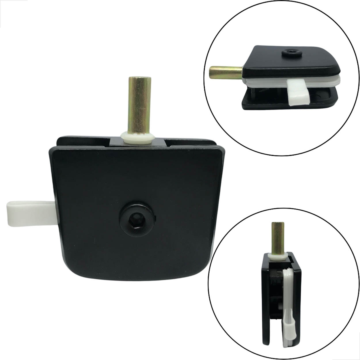 Dobradiça Horizontal Para Vidros Basculante Preto 1123