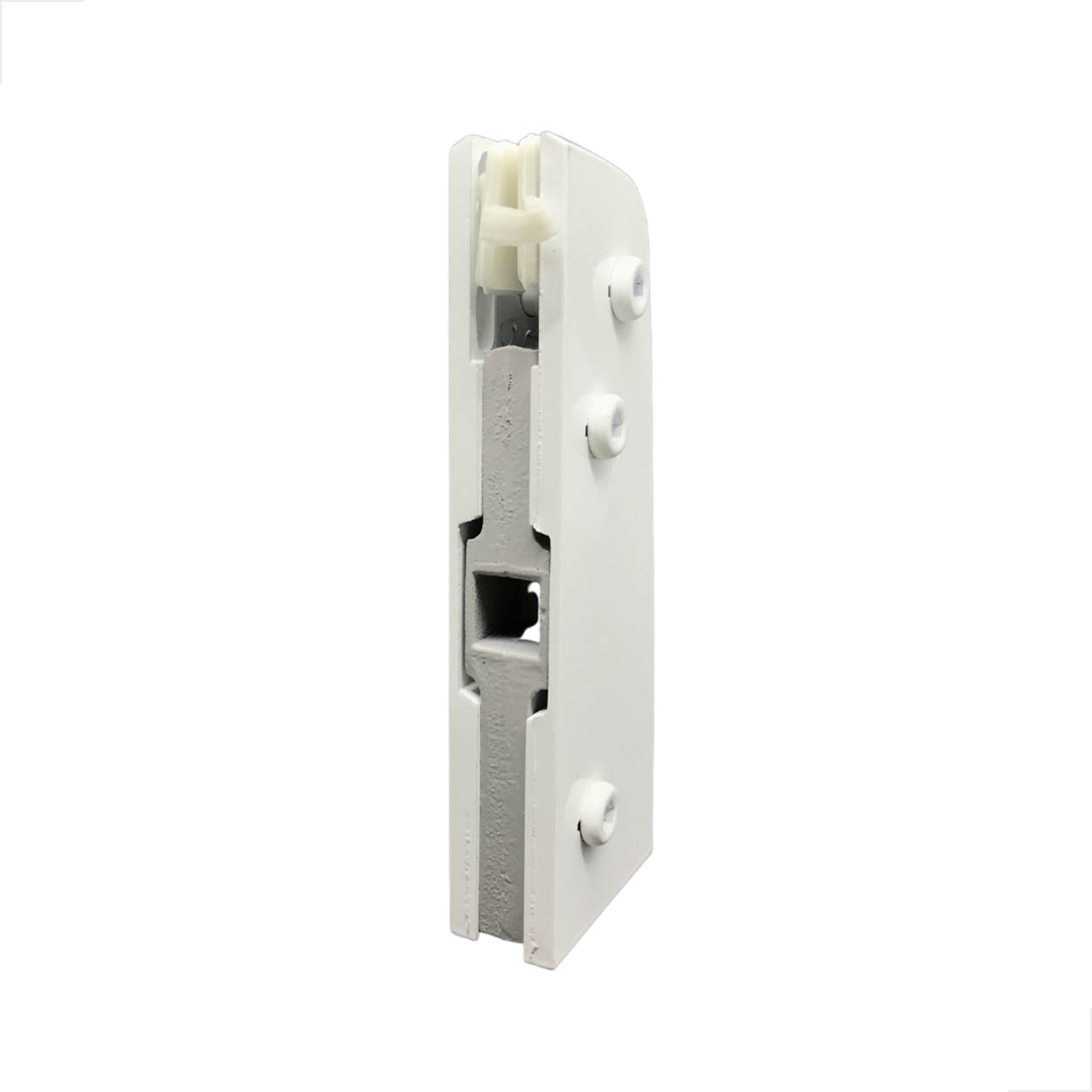 Dobradiça Inferior 1103 Porta Vidro Pivotante Metal Branco