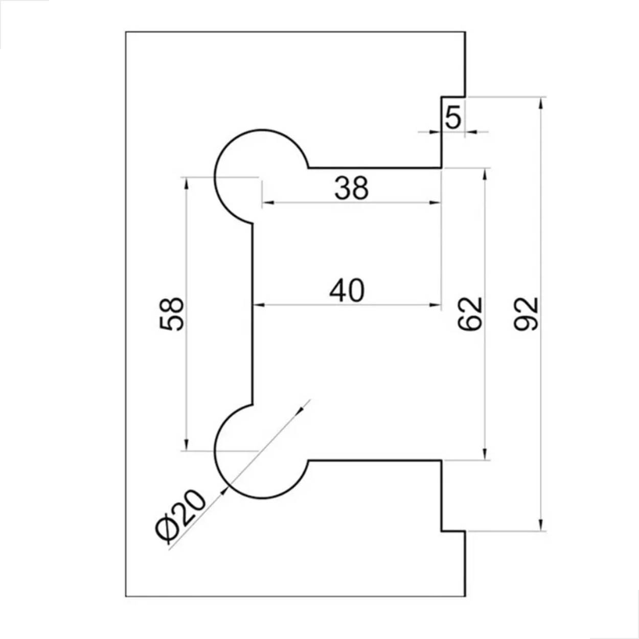 Dobradiça Inox GV48 Vidro/Alv Porta Box De Vidro 1012 Branco
