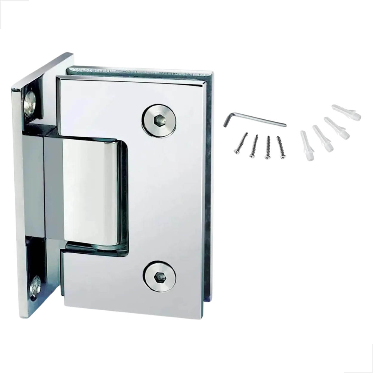 Dobradiça inox GV48 VIDRO/ALV Porta box de vidro 1012 Polido