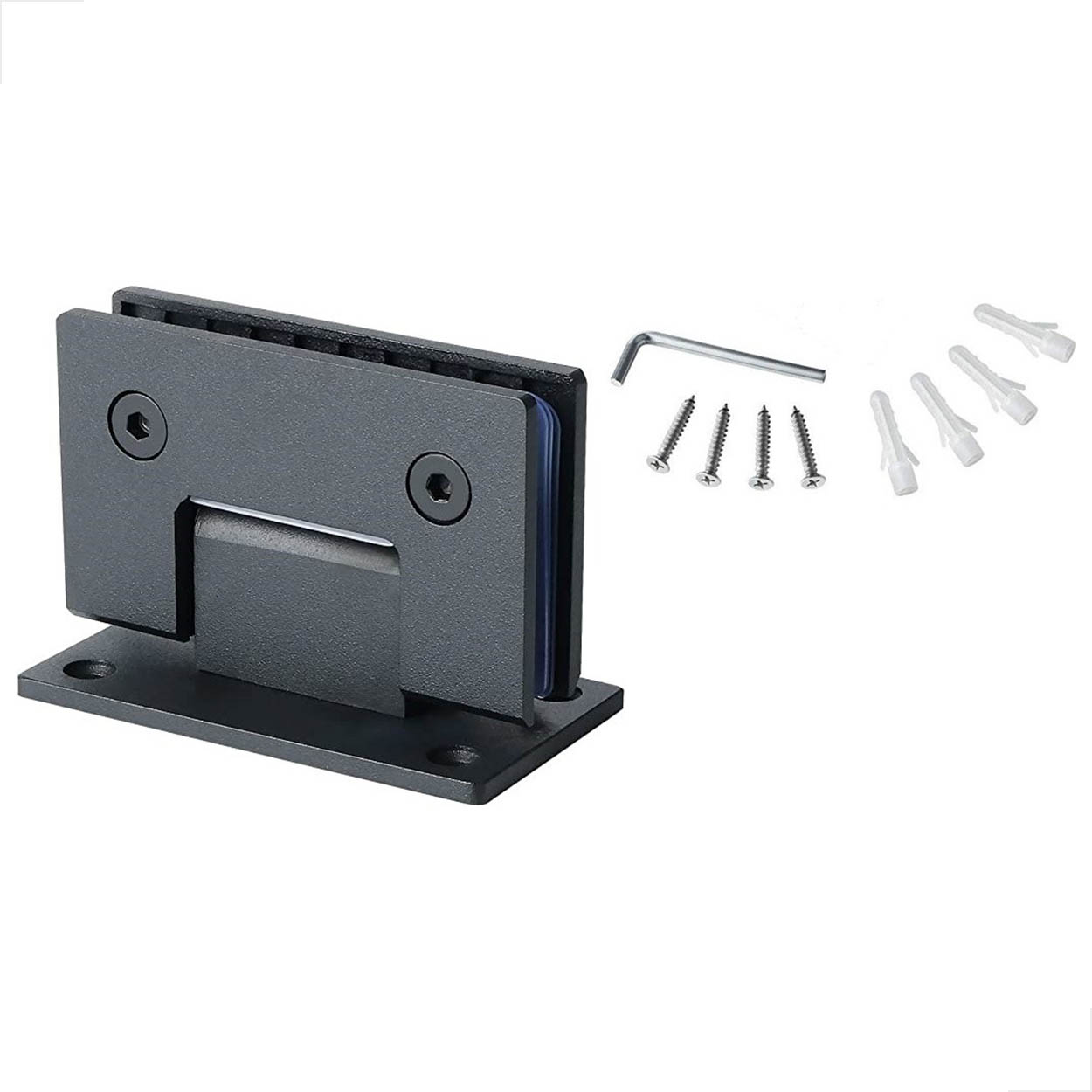 Dobradiça inox GV48 VIDRO/ALV Porta box de vidro 1012 Preto