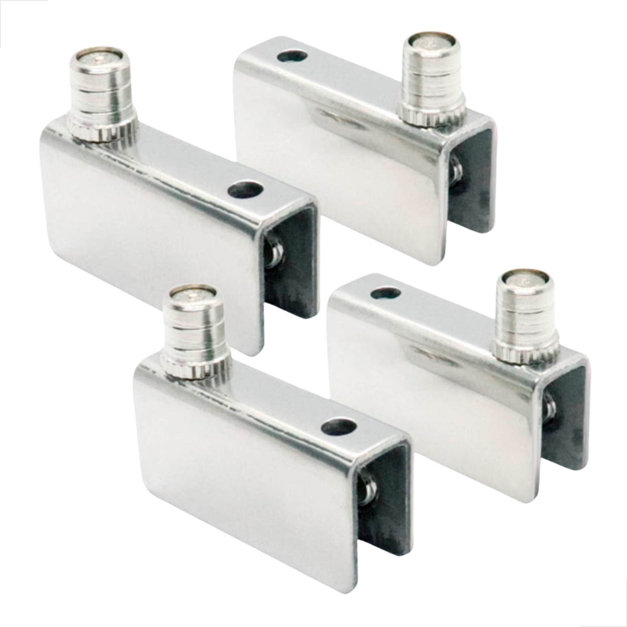 Dobradiça Inox Porta De Vidro Rack (2 Par) 05 a 10mm