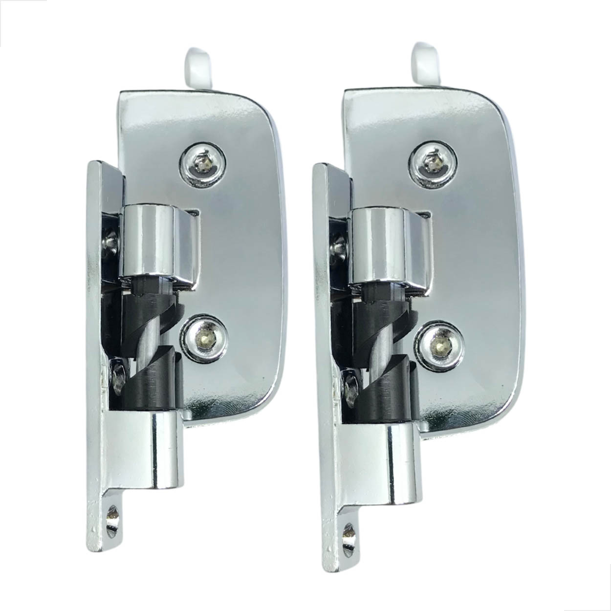 Dobradiça Para Box Automatica Vidro Alvenaria Cromado C/ 2Un