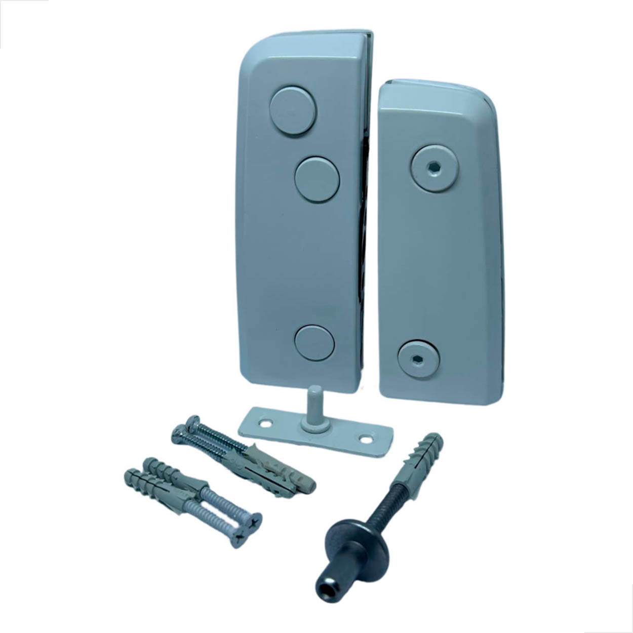 Dobradiças Inferior Superior e Buchas Porta Pivotante Branco