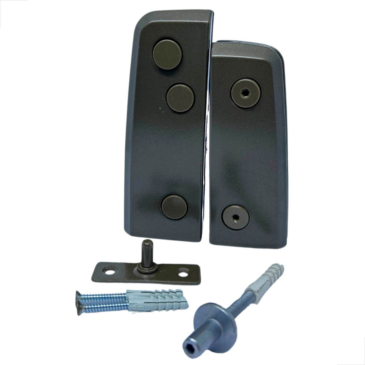 Dobradiças Inferior Superior e Buchas Porta Pivotante Bronze