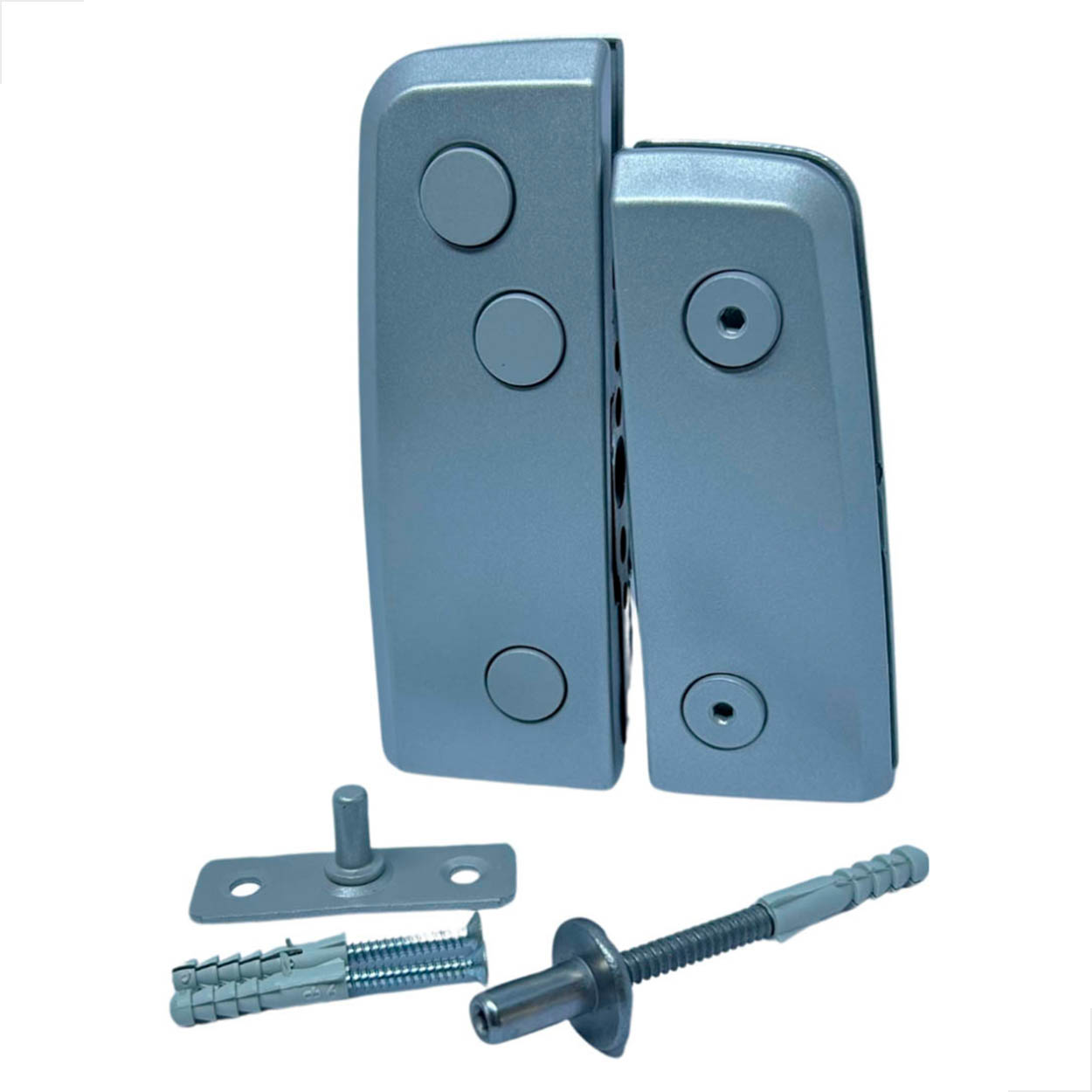 Dobradiças Inferior Superior e Buchas Porta Pivotante Fosco