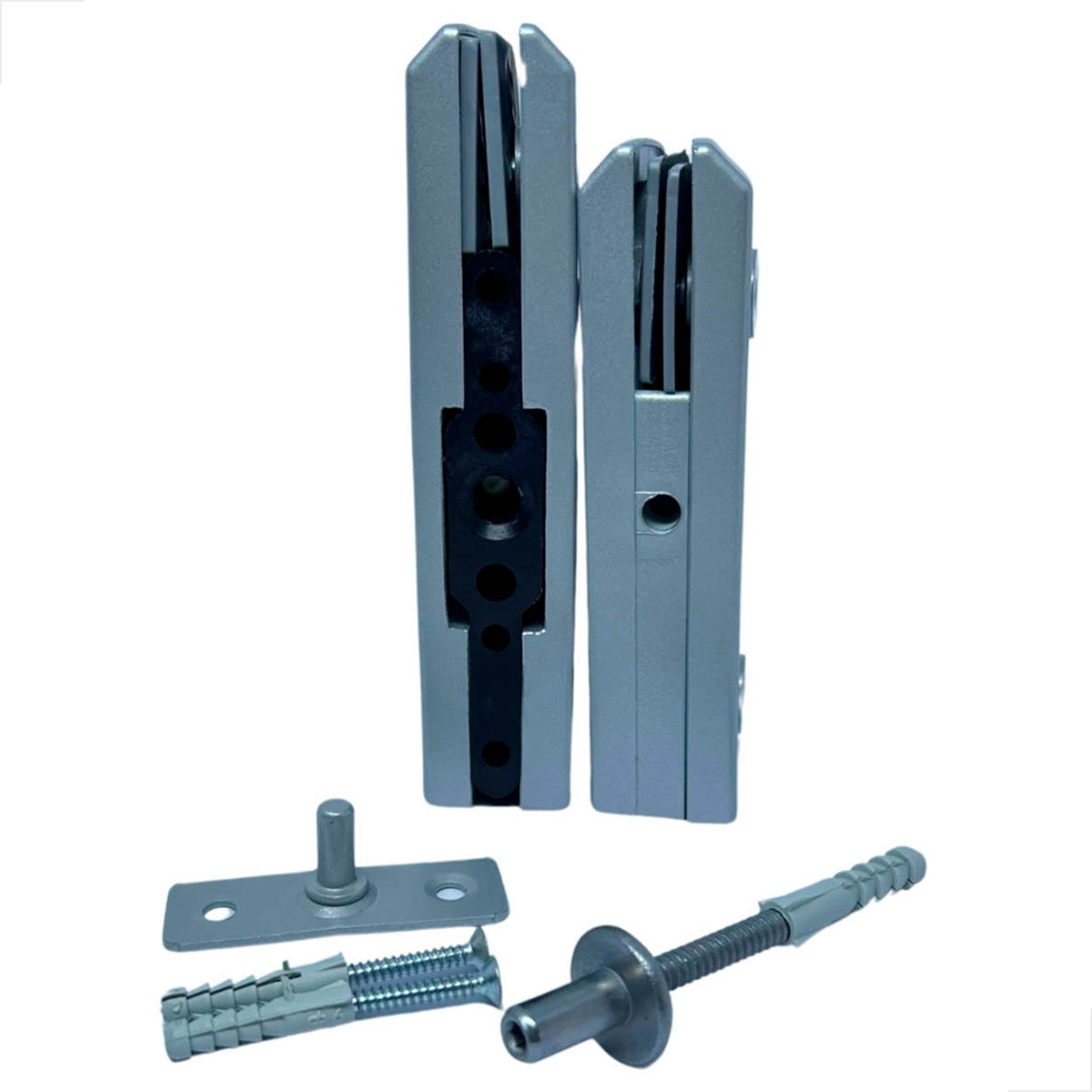 Dobradiças Inferior Superior e Buchas Porta Pivotante Fosco