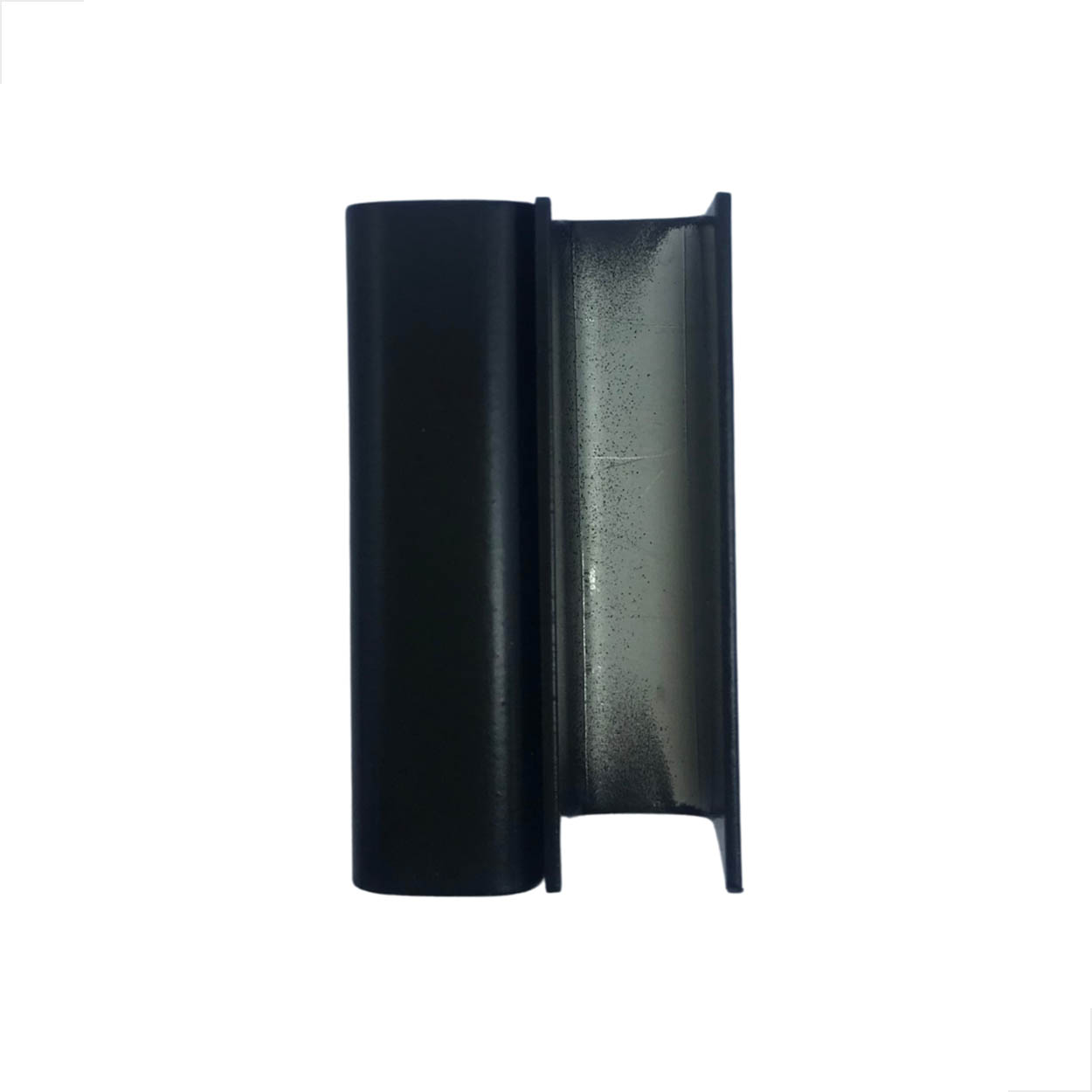 Emenda Vidro Inox 180º V/V Para Guarda Corpo Encaixe Preto